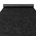 ANRO Fußmatte Schmutzfangmatte Teppich Läufer Sauberlaufmatte rutschfest Indoor Outdoor abwaschbar für Flur Eingang Poet Meterware Schwarz 140 x 100 cm (Rechteckig)
