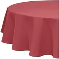 REDBEST Tischdecke Tischdecke "Tulsa", Baumwolle Uni rot rund | 160 cm x 160 cm