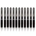 Uni-Ball SigNo 207 Gel-Tintenroller mit Druckmechanik 0,7 mm F-Spitze 0,5 mm Strichbreite 12 Stück schwarz