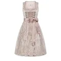 Nübler Trachtenkleid Dirndl Midi Tessa in Taupe von Nübler - Rocklänge 65 cm rosa 44