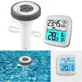 infactory Digitales Teich- & Pool-Thermometer, Funk-Empfänger, Farb-LCD, IP67