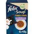 Felix Soup Tender Strips Katzensuppe Gemischte Vielfalt 8x6 Beutel 48g Packung