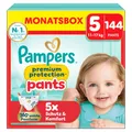 Pampers Premium Protection Pants Gr.5 Junior 12-17kg Windeln, 144 Stück, Monatsbox