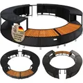 Luxus Whirlpool Verkleidung Polyrattan Innen Ø 206 Cm Einstieg Aus Fsc®-zertifiziertem Eukalyptus-hartholz Verzinkter Stahl Pool Umrandung - Casaria