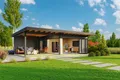 Gartenhaus Blockhaus  Pultdach 70 mm Domeo 10 grau 850x450 cm Lasita