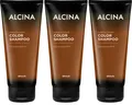 3x Alcina Color Shampoo Braun 200 ml