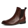 MARCO TOZZI Damen Chelsea Boots aus Leder Elegant, Braun (Chestnut), 38 EU