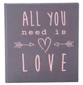 Goldbuch Hochzeitstagebuch All you need is love grau | Hochzeitsalben