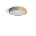 LEDKIA LIGHTING LED-Deckenleuchte für Küche, Esszimmer, Schlafzimmer, Bad, 18 W, rund, Holz, Ø320 mm, Farbtemperatur wählbar (kaltweiß, neutral, warm), Semi-Dari