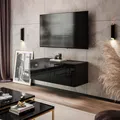 TV-Hängeschrank COLGANTE 100 schwarz Hochglanz mit LED