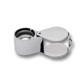 Juwelier Lupe Werkzeug Einschlaglupe 10x18mm in Lederetui aplanatisch plankonvex