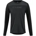 Cube MTB Rundhalstrikot PRO langarm - schwarz - S