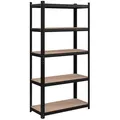 SONGMICS Schwerlastregal Standregal, 1-tlg., 180 x 90 x 40 cm, bis 875 kg belastbar, 5 verstellbare Ablagen schwarz 90 cm x 180 cm x 40 cm