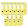 Premium Ordner Breit 10er Pack/DIN A4 / 7,5 cm / 10 Stück/Gelb/Kunststoffbezu...