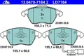 ATE 13.0470-7184.2 Bremsbelagsatz, Scheibenbremse, black