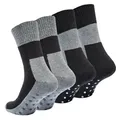 Vincent Creation® Socken ABS-Socken (4-Paar) mit ABS-Sohle grau|schwarz 43-46