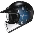 HJC V60 Ofera Helm, schwarz-blau, Größe M für Männer