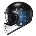HJC V60 Ofera MC2SF Blau TG M - Motorradhelm Integral Scrambler Weinlese Faser