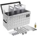 CargoVA® Anhänger-Deichselbox Wasserfeste Deichselbox – abschließbar, mit Befestigung, 50/60/70/80cm, Wasserdicht, rostfrei, abschließbar, universelle Passform 60x25x30CM | 25 cm