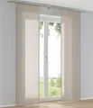 Kutti Schiebegardine Raumtrenner Boston Taupe Leinenoptik Schiebevorhang mit Paneelwagen B 60 x H 145 cm (1 STK)