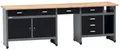 Küpper Werkbank 12289, 240x84x60 cm, 6 Schubladen, 2 Türen, 300 kg Traglast, 30 mm massive Buchenarbeitsplatte