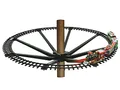Weihnachtszug für den Tannenbaum - 21 Teile - Deko Zug zum Anbringen am Weihnachtsbaum - Lokomotive mit Sound und Licht inklusive Waggons und Schienen Weihnachten Advent Winter Dekoration