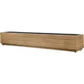 ALFALUX Blumenkasten Blumentöpfe Pflanzkasten Holz Pflanzkübel EICHE 110x17x17cm - Braun
