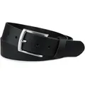 Frentree Ledergürtel aus 100% Echtleder, MADE IN GERMANY 3,8 cm breiter Gürtel aus Leder, kürzbar, Schwarz schwarz Bundweite: 80 cm-Gesamtlänge: 95 cm