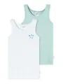 Schiesser Unterhemd Fine Rib (2-St) unterhemd unterzieh-shirt ärmellos