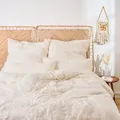 Blumtal Musselin Bettwäsche 155x220 cm - Bettbezug 155x220 + Kissenbezug 80x80 Beige