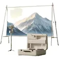 Xgimi MoGo 3 Pro Outdoor Set Full HD LED Beamer,inkl. PowerBase Stand Leinwand und Koffer - Beige