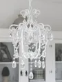 Grafelstein Kronleuchter Kleiner Kronleuchter SOPHIE einarmig weiß mit Kristallen H44cm Lüster