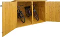 2er-Fahrradgarage MCW-H60, Fahrradbox Geräteschuppen Gerätehaus, MVG abschließbar 151x200x200cm braun