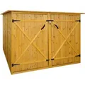 MCW 2er-Fahrradgarage H60 Fahrradbox Geräteschuppen Gerätehaus MVG Abschließbar 151x200x200cm Braun