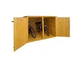 2er-Fahrradgarage MCW-H60, Fahrradbox Geräteschuppen Gerätehaus, MVG abschließbar 151x200x200cm ~ braun