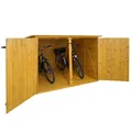 B-Ware 2er-Fahrradgarage MCW-H60, Fahrradbox, abschließbar 151x200x200cm, braun