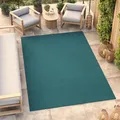 Tapiso Outdoor Teppich MONO Modern Blau Indoor/Outdoor 80 x 150 cm