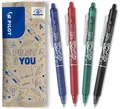 Gelroller Set 4er PILOT FriXion Clicker 0.7 Radierbar Blau/Schwarz/Grün/Rot