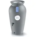 YourCasa Regentonne 120-230 Liter [DropCatcher] mit Filterkorb & Wasserhahn - Regenfass Frostsicher Kunststoff - Regenwassertonne (Grau, 120L) - Grau