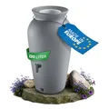 YourCasa Regentonne 120-230 Liter [DropCatcher] mit Filterkorb & Wasserhahn - Regenfass Frostsicher Kunststoff - Regenwassertonne - Regenwassertank Garten Wassertank Regensammler (Grau, 120L)