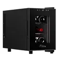 Tronitechnik® Weinkühlschrank Montpellier, Minibar, Mini-Kühlschrank, Getränkekühlschrank 17 Liter, 6 Flaschen, Weinkühler mit LED Licht & Einschübe freistehend
