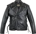 Motorrad Rocker Lederjacke ROCKABILLY Chopper Biker Jacke Clubjacke Bikerjacke(4XL)