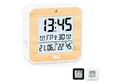 ADE Funkwecker Wecker digital funk mit Temperatur und Luftfeuchtigkeit automatischer Lichtsensor, 2 Weckzeiten, Schlummerfunktion