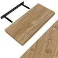 DeubaXXL DE Wandregal Schweberegal 50cm Eiche + Halterung 107740