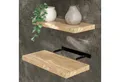 Casaria Wandboard, Eiche Hängeregal mit Halterung 15kg Tragkraft Wohnzimmer Flur 50cm