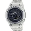 CASIO G-SHOCK Chronograph GA-2100SKE-7AER, Quarzuhr, Armbanduhr,Herrenuhr,digital,bis 20bar wasserd.Resinarmband weiß