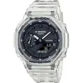 Chronograph CASIO G-SHOCK, transparent (transparent, schwarz), Armbanduhren, Herren, Quarzuhr, Armbanduhr,Herrenuhr,digital, bis 20bar wasserd.Resinarmband