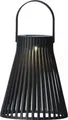 Solar Laterne Kunststoff D.14.5cm H.18.5cm schwarz/warmes weiß