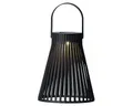 Lumineo Solar Gartenleuchte Laterne 14x18cm Kunststoff - LED Solarleuchte für Garten Balkon - Hängeleuchte Außenleuchte - Solarlampen für Außen hängend als Gartendeko Balkondeko - Schwarz Warmweiß
