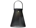 Lumineo LED Solarleuchte Solar Laterne Kunststoff D.14.5cm H.18.5cm schwarz/warmes weiß
